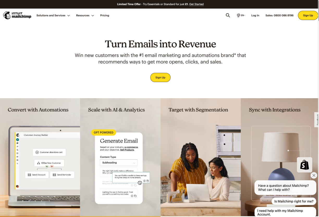 Mailchimp screenshot