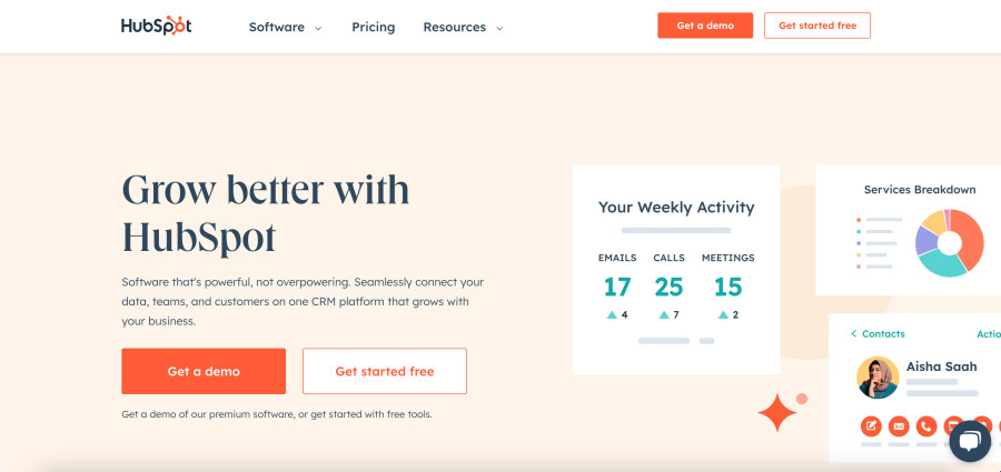 hubspot homepage