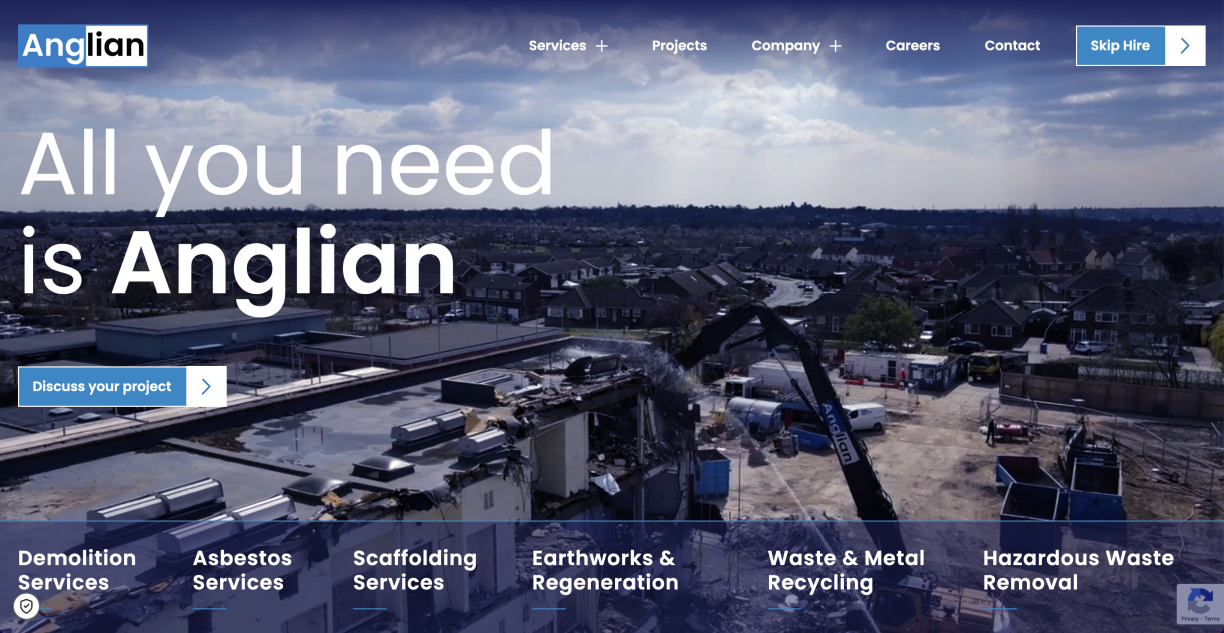 anglian home page