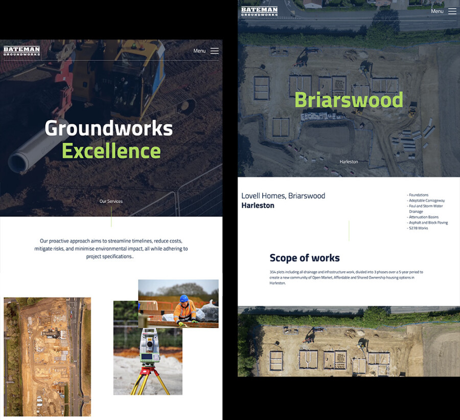 Bateman Groundworks website