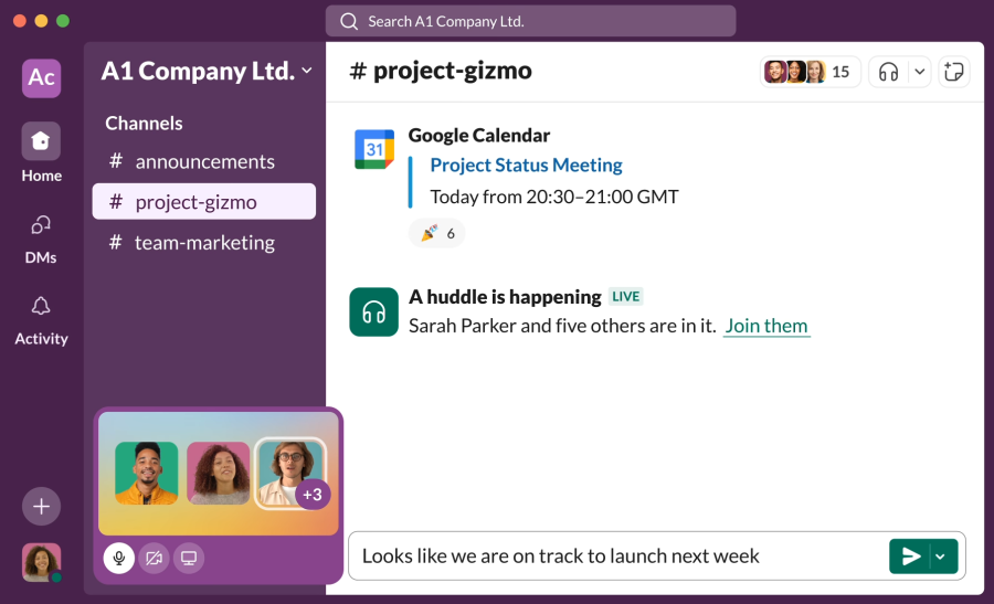 slack workspace